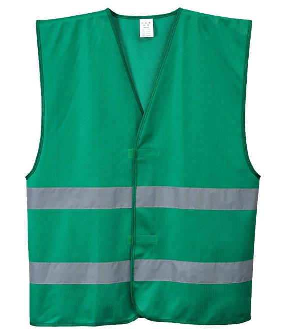 Gilet con bande rifrangenti in poliestere