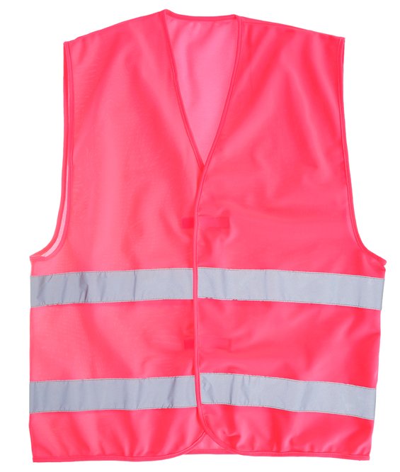 Gilet con bande rifrangenti in poliestere, colori vari