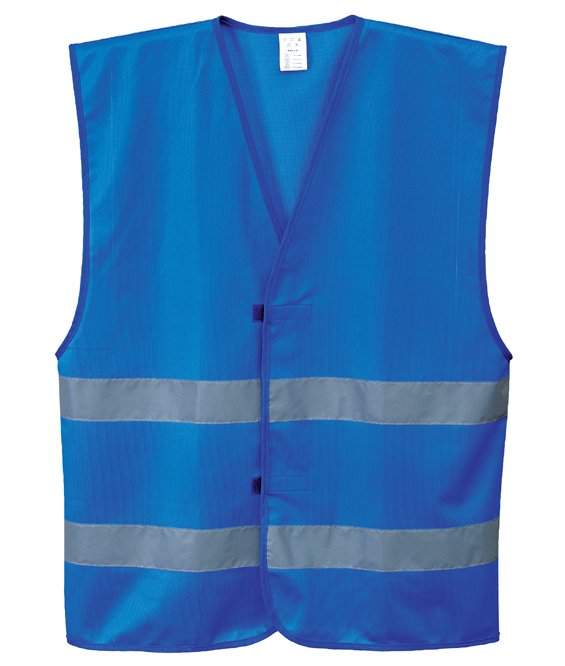 Gilet con bande rifrangenti in poliestere, colori vari