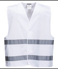 Gilet con bande rifrangenti in poliestere, colori vari
