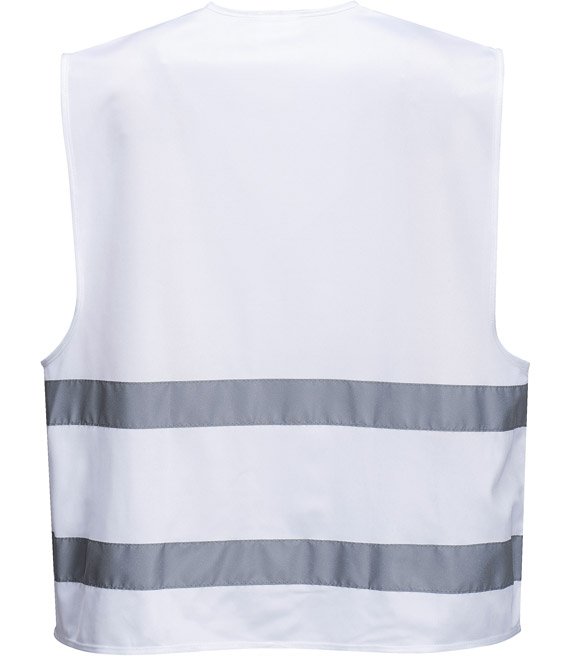 Gilet con bande rifrangenti in poliestere, colori vari