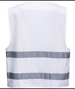 Gilet con bande rifrangenti in poliestere, colori vari