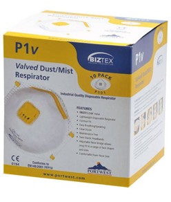 mascherina con valvola per polveri fini protezione FFP1