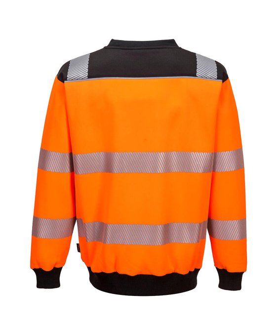 Felpa girocollo unisex con banda riflettente HiVisTex Pro Portwest PW379