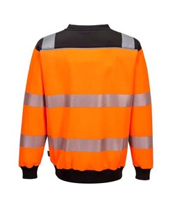 Felpa girocollo unisex con banda riflettente HiVisTex Pro Portwest PW379