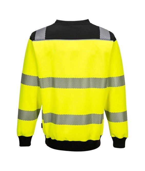 Felpa girocollo unisex con banda riflettente HiVisTex Pro Portwest PW379