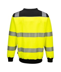 Felpa girocollo unisex con banda riflettente HiVisTex Pro Portwest PW379