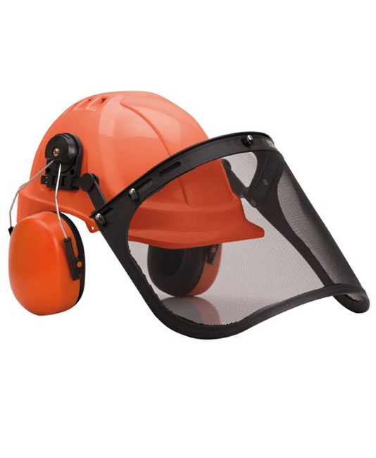 Elmetto forestale con cuffie antirumore e visiera Portwest PW98 Elmetto forestale con cuffie antirumore e visiera Portwest PW98