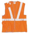 Gilet alta visibilità lungo sfilamento rapido elasticizzato