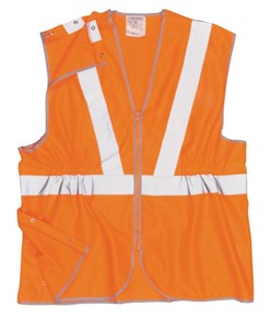 Gilet alta visibilità lungo sfilamento rapido elasticizzato