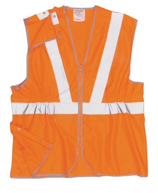 Gilet alta visibilità lungo sfilamento rapido elasticizzato Gilet alta visibilità lungo sfilamento rapido elasticizzato