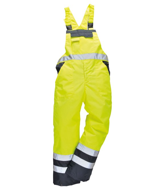 Pantaloni a pettorina invernali alta visibilità Portwest S489