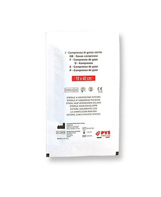 Compressa di garza sterile in busta da 18x40 cm - piegata senza filo Compressa di garza sterile in busta da 18x40 cm - piegata senza filo