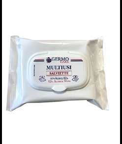 Salviettine disinfettanti con alcool 62%. Conf. da 20 salviette.