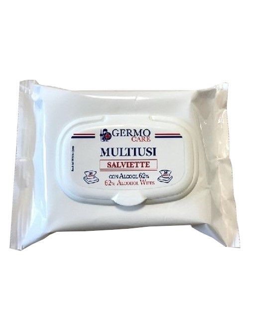 Salviettine disinfettanti con alcool 62%. Salviettine disinfettanti con alcool 62%.