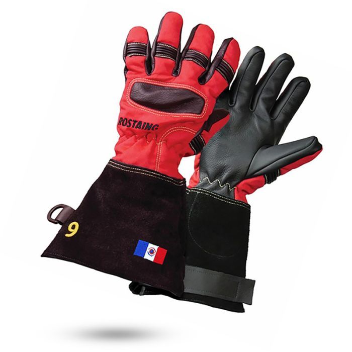 Guanti antincendio misto pelle rossa
