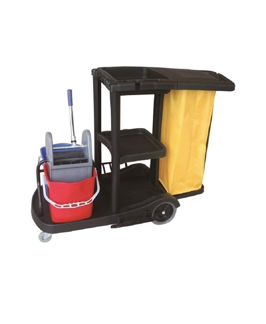 Carrello completo per pulizie in plastica Carrello completo per pulizie in plastica