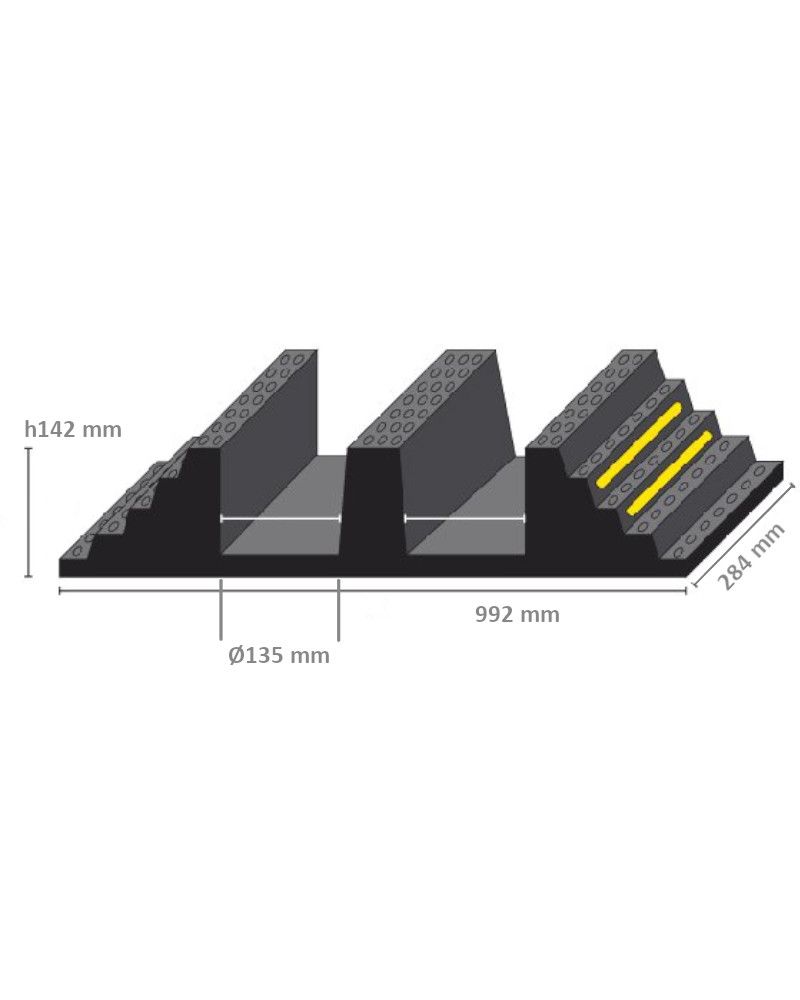 Rampa passacavi carrabile  PGR110