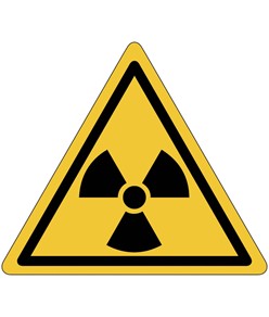 Cartello pericolo  'Materiale radioattivo'