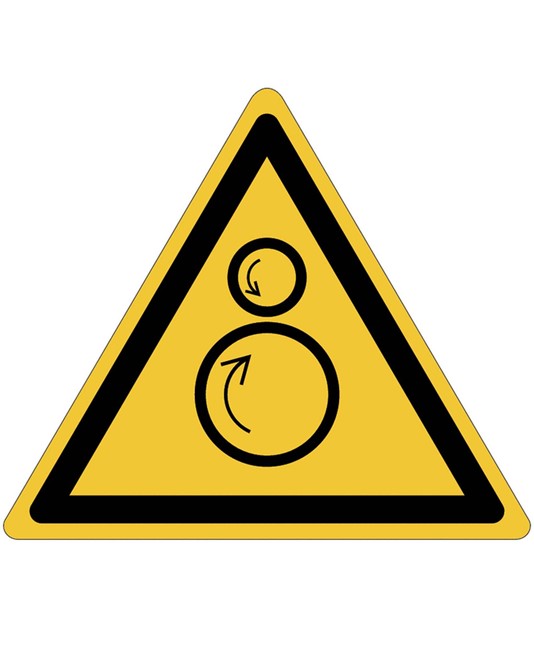 Cartello pericolo rulli rotanti Cartello pericolo rulli rotanti