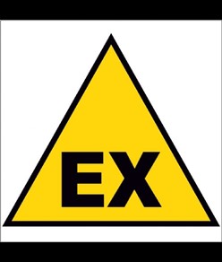 Cartello 'pericolo esplosione EX'