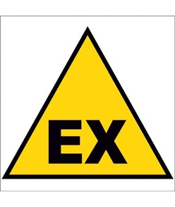 Cartello 'pericolo esplosione EX'