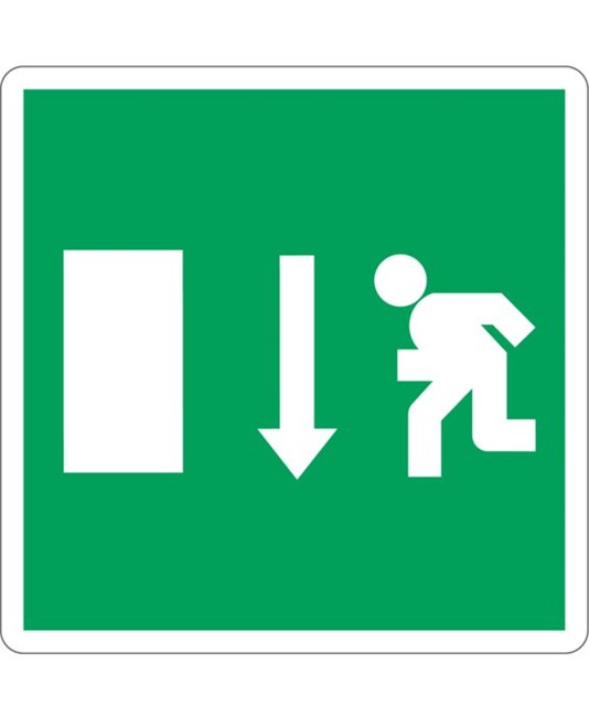 Cartello 'sicurezza uscita basso' Cartello 'sicurezza uscita basso'