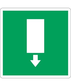 Cartello 'uscita di sicurezza indietro'