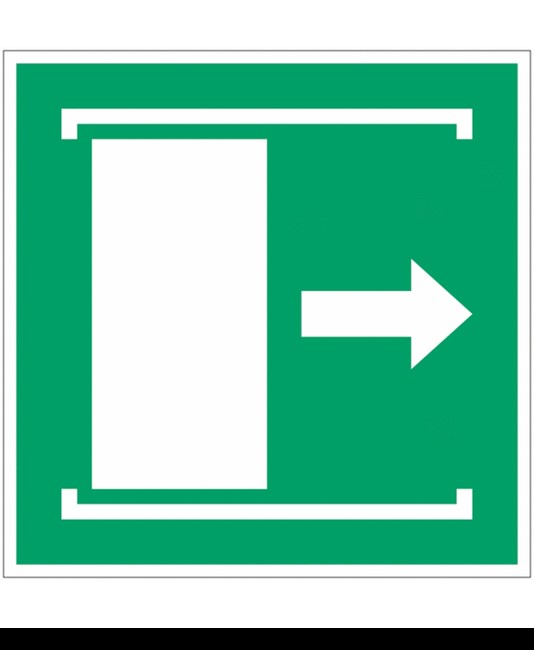 etichette adesive con simbolo 'porta scorrevole apertura a destra'