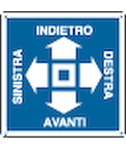 Cartello con frecce 'avanti-destra-indietro-sinistra' in alluminio Cartello con frecce 'avanti-destra-indietro-sinistra' in alluminio