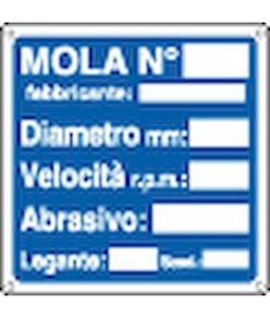 Cartello con scritta 'mola N°__'