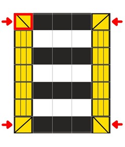 Dosso per passaggio pedonale componibile h7 cm