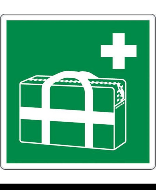 etichette adesive con simbolo borsa primo soccorso portatile