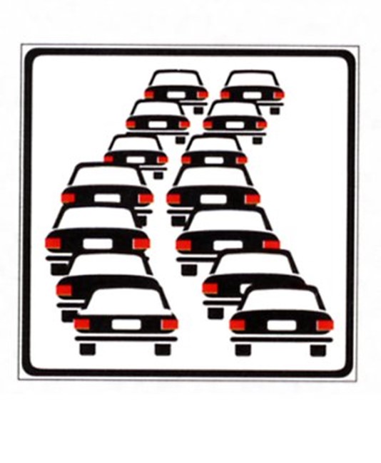 Cartello stradale coda 80x80 cm Cartello stradale coda 80x80 cm