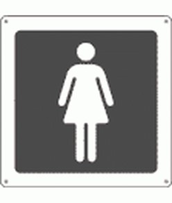 Cartello indicazione 'Toilette Donne' in alluminio