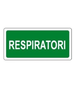 etichette adesive scritta 'respiratori' emergenza