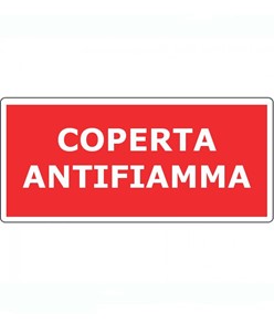 etichette adesive scritta 'coperta antifiamma'