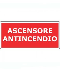 etichette adesive 'ascensore antincendio'