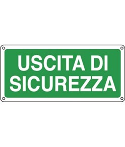 etichette adesive 'uscita di sicurezza'