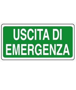 etichette adesive scritta 'uscita di emergenza'