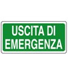 etichette adesive scritta 'uscita di emergenza'