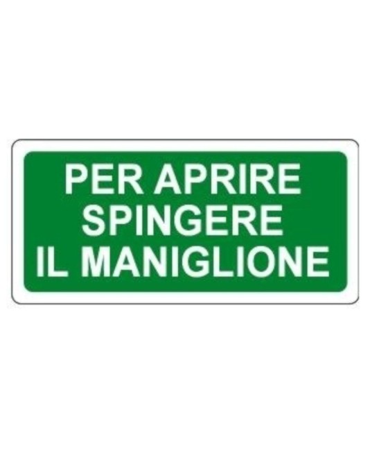 etichette adesive 'per aprire spingere il maniglione' etichette adesive 'per aprire spingere il maniglione'