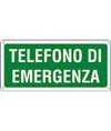 Cartello in alluminio 'telefono di emergenza'
