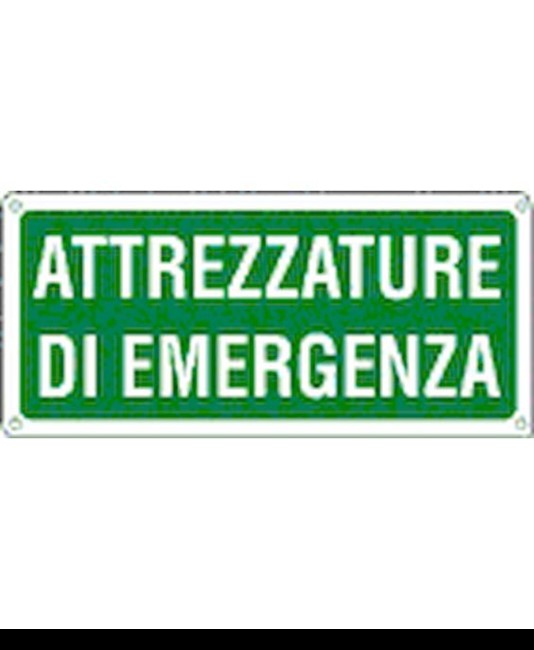 etichette adesive scritta 'attrezzature di emergenza'