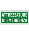Cartello in alluminio 'attrezzatura di emergenza'