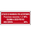 Cartello attacco di mandata per autopompa antincendio
