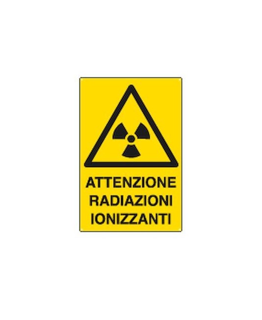 Cartello 'attenzione radiazioni ionizzanti' Cartello 'attenzione radiazioni ionizzanti'