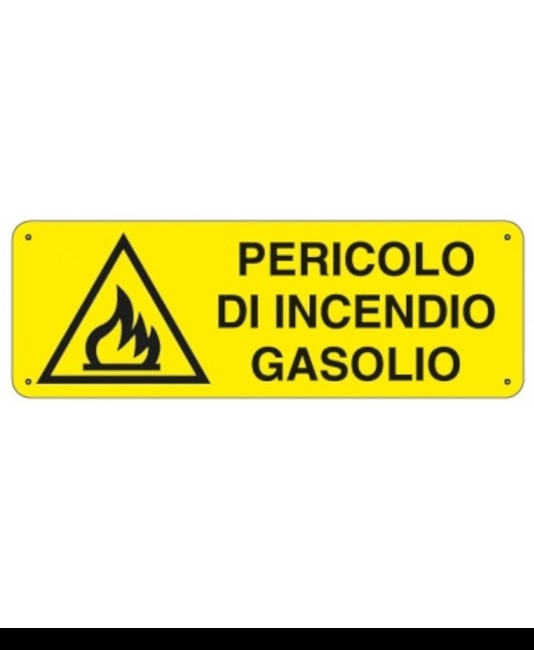 Etichette adesive  pericolo d'incendio gasolio
