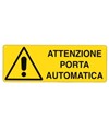 Confezione 5 etichette adesive 'attenzione porta automatica'