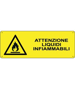 etichette adesive 'attenzione liquidi infiammabili